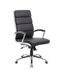 Executive Caressoftplus Vinyl Chair with Metal Chrome Finish